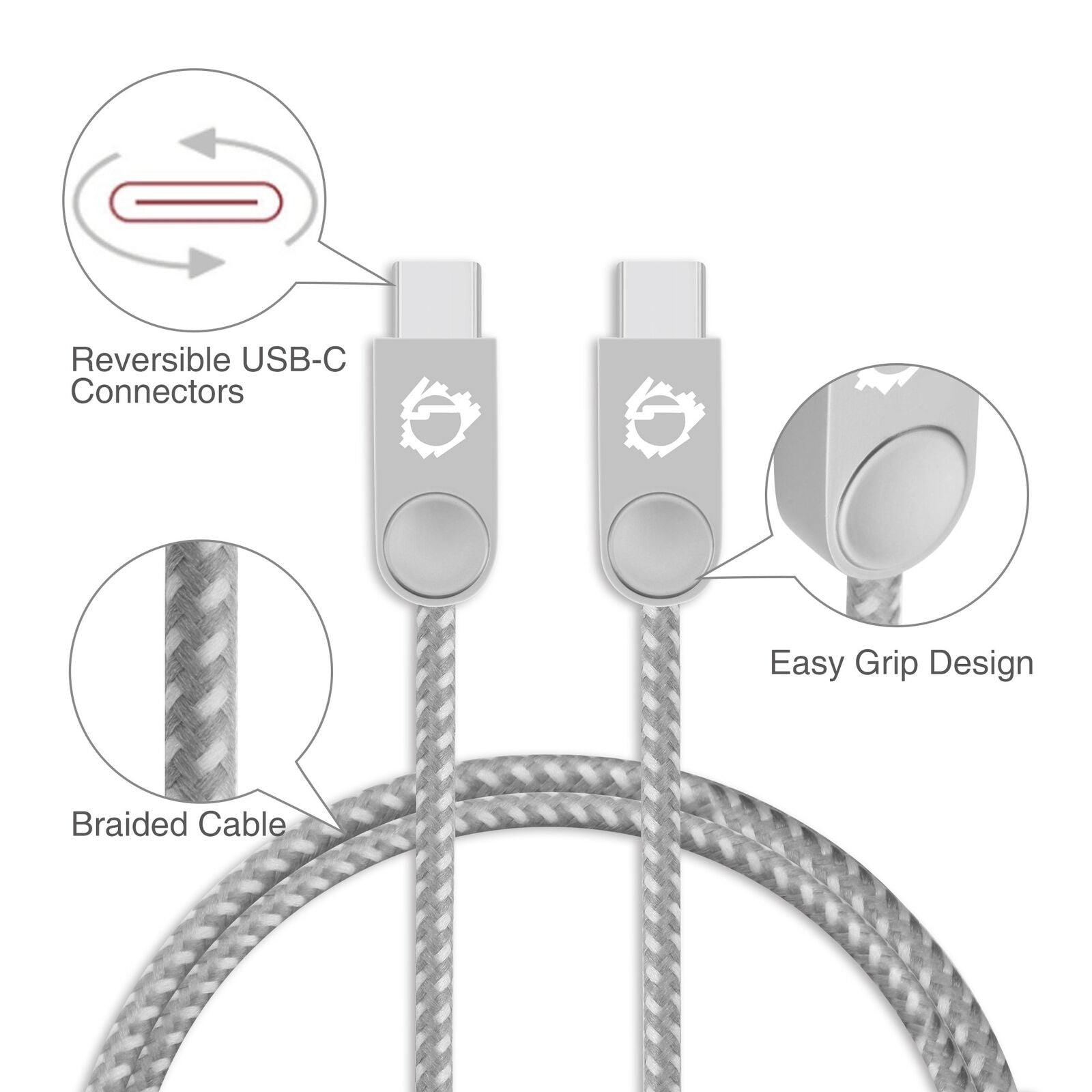 SIIG CB-US0Q11-S1 Sync/Charge USB Data Transfer Cable - for Smartphone, Tablet