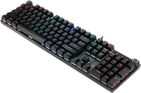 Adesso AKB-650EB RGB Programmable Mech Gaming Keyboard w Detachable Mag Palmrest