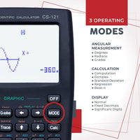 Adesso CS-121B Catiga Scentific Graphing Engineering 280 Func Calculator Black