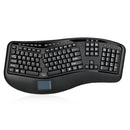 Adesso WKB-4500UB 2.4 RF Wireless Ergo 104 Keyboard Glidepoint TouchPad PalmRest