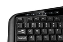 Adesso WKB-4500UB 2.4 RF Wireless Ergo 104 Keyboard Glidepoint TouchPad PalmRest