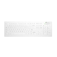 Cherry AK-C8112F-FUS-W/US Medical Full Keyboard Wireless White Disenfectable