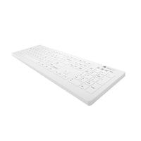 Cherry AK-C8112F-FUS-W/US Medical Full Keyboard Wireless White Disenfectable