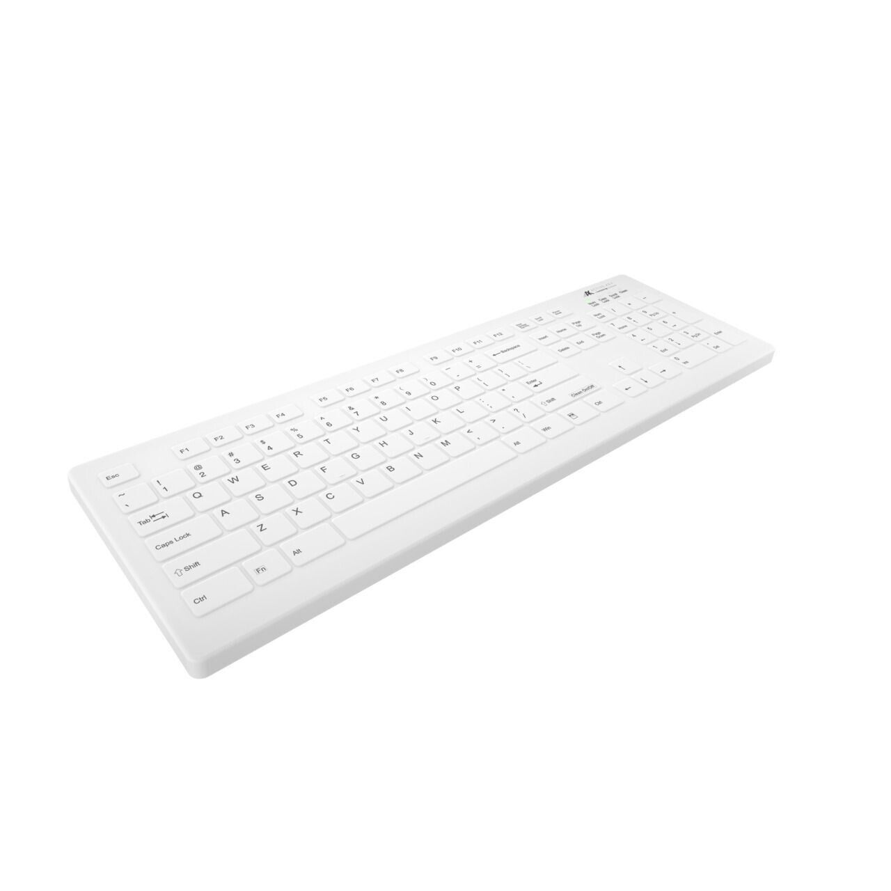 Cherry AK-C8112F-FUS-W/US Medical Full Keyboard Wireless White Disenfectable