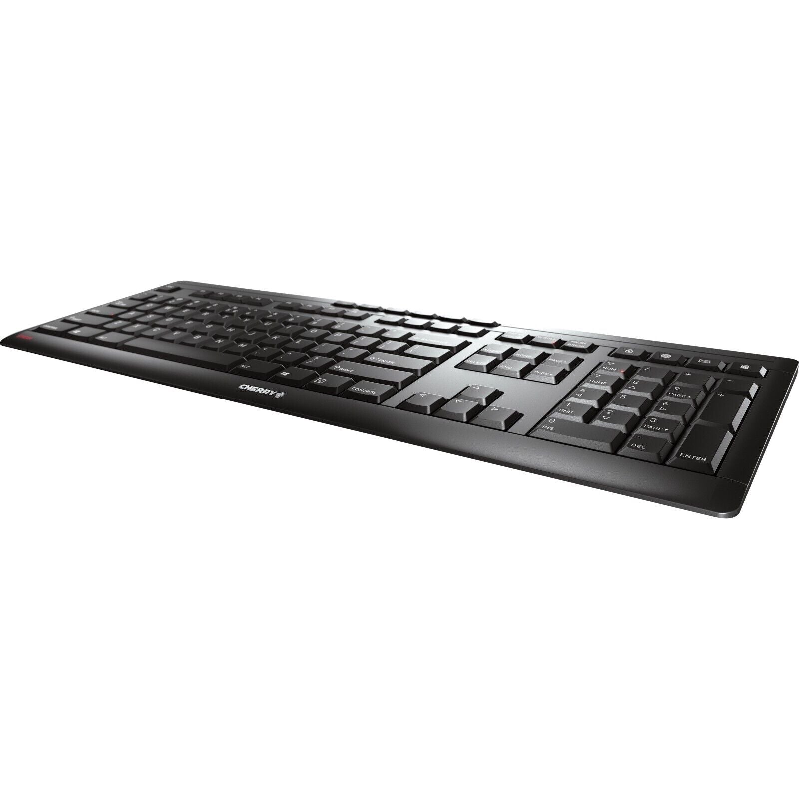 Cherry JK-8550US-2 STREAM Wireless Black Keyboard Hotkey Status LED Encryption