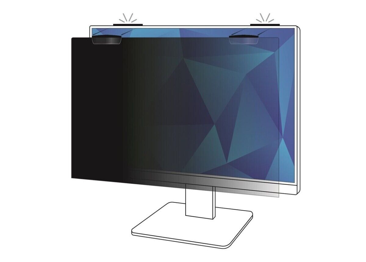 3M PF240W1EM Anti-Glare Privacy Filter 24" Monitor Magnetic Attach Scratch Dust