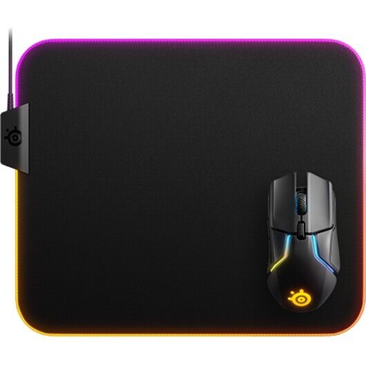 Steelseries 63826 QCK Prism Cloth RGB Gaming Mouse Pad 35"x11" Anti-Slip Rubber