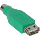 C2G 35700 USB to PS2 USB Mouse to PS/2 DIN-6F Computer Connector Green