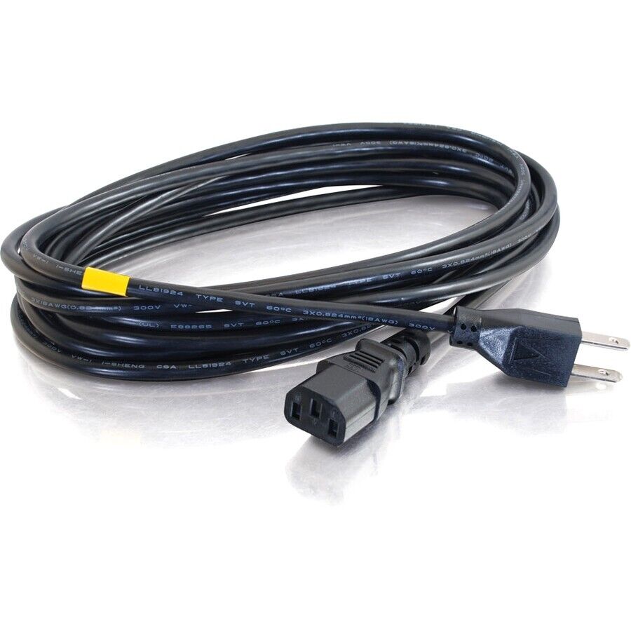 C2G 03134 10FT (120") AC Black Power Cord Cable PC Monitor Printer Scanner 18AWG