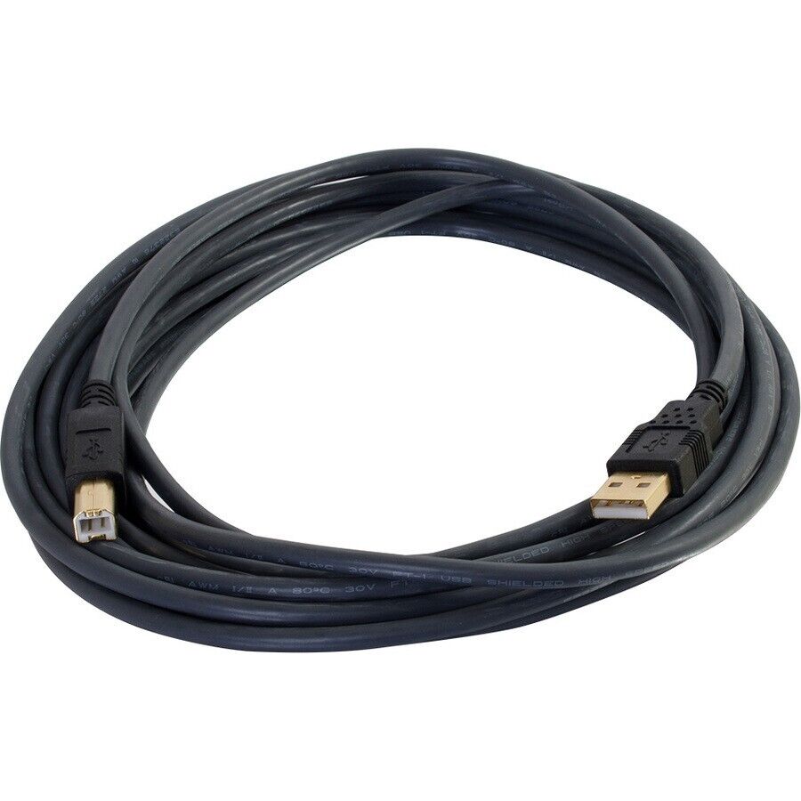 C2G 45003 10FT (3M) Ultima USB-A to USB-B 2.0 Standard CHARCOAL Printer Cable