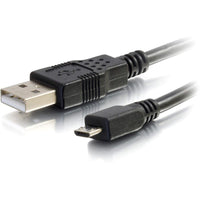 C2G 27366 10FT (3M) USB-A to USB-Micro-B Male Male BLACK Long Cord Cable