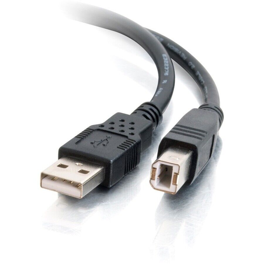 C2G 28101 3FT (36") USB-A to USB-B BLACK Cable for use w Printer Scanner Modem