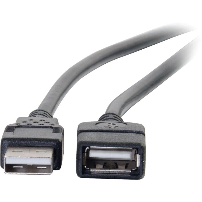 C2G 52108 9.8FT (3M) USB-A to USB-A 2.0 Extension BLACK Cord Cable Male Female