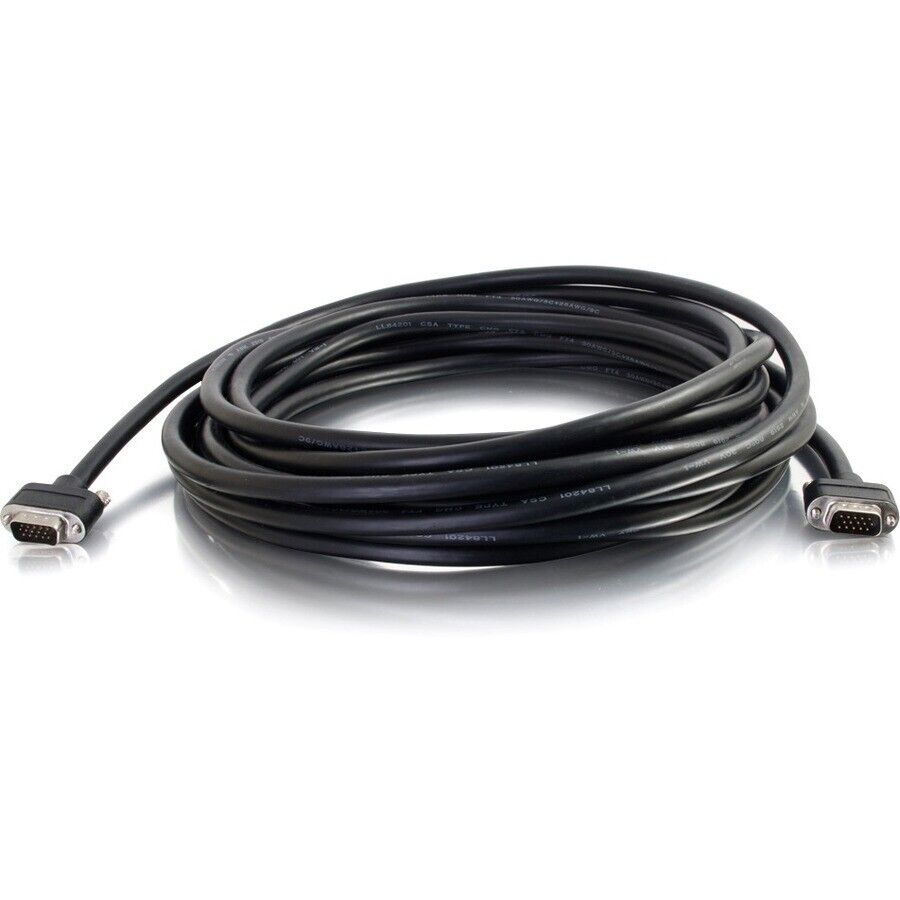 C2G 50212 6FT VGA Video BLACK 15-PIN Standard use IN-WALL CMG-Rated Male Male