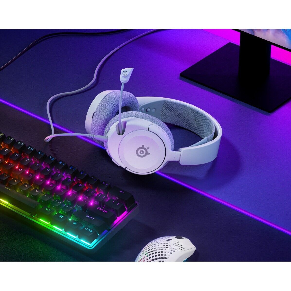SteelSeries 61607 Arctis Nova 1 White Wired Stereo Headset 3.5mm PC