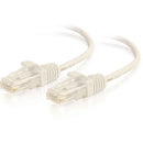 C2G 01185 12IN (12") CAT6 Snagless White RJ45 Slim Network Ethernet Patch Cable