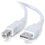 C2G 13400 10FT (120") USB A to USB-B 2.0 WHITE LONG Cable for Printer Scanner