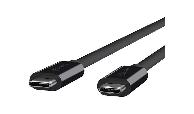 Belkin F2CU052BT1M-BLK 3FT USB-C to USB-C 100W 4K 10GBPS BLACK SLIM Data Cable