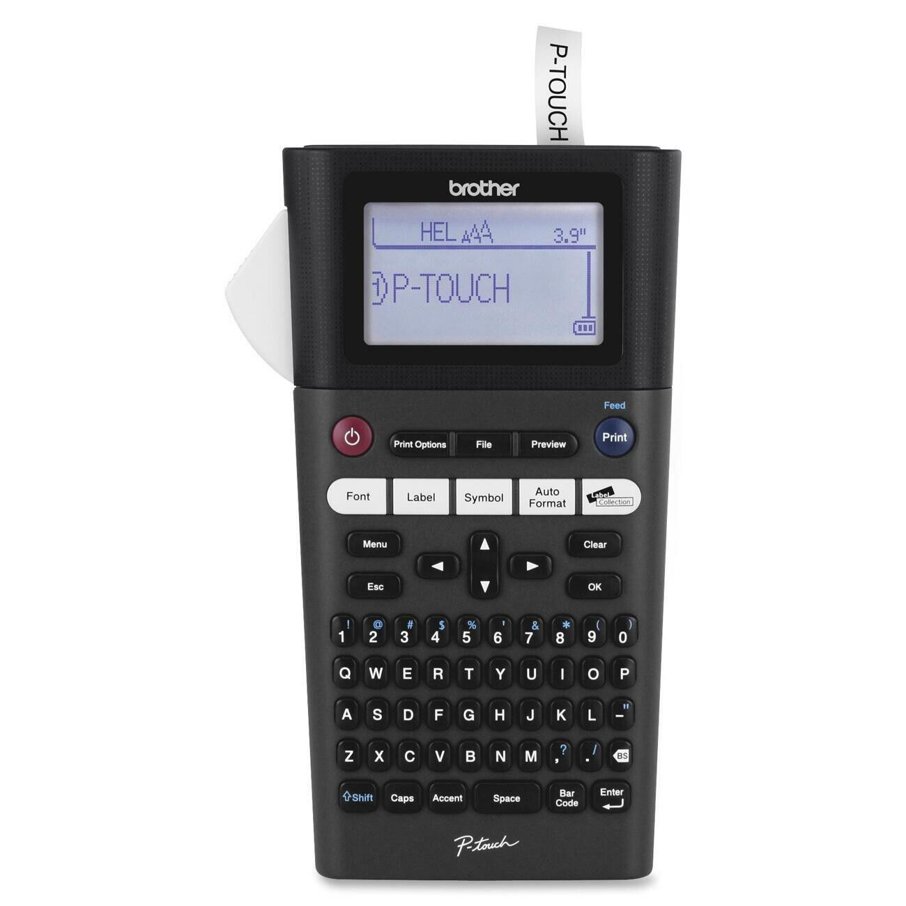 Brother PTH300LI Handheld Labeler QWERTY LCD w AC Adapter & Battery Included