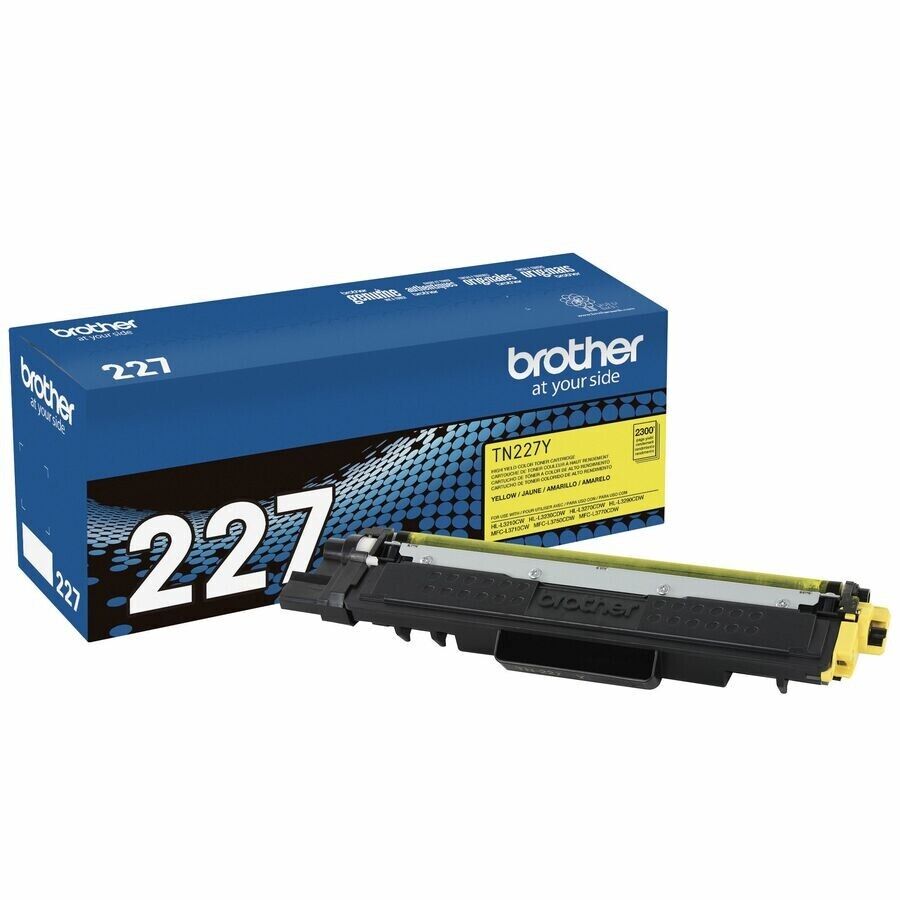 Brother TN227Y High Yield YELLOW Laser Toner Cartridge 2300 Pages Single Pack