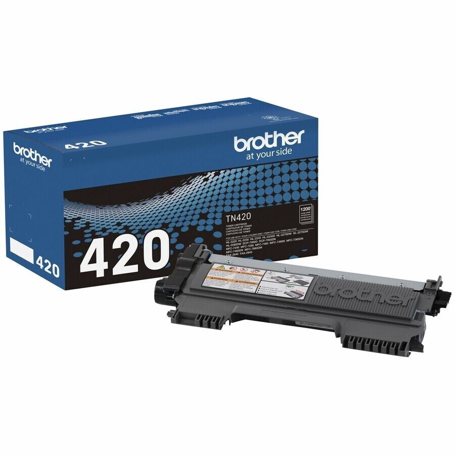 Brother TN420 Standard Yield BLACK Laser Toner Cartridge up to 1200 Pages Single