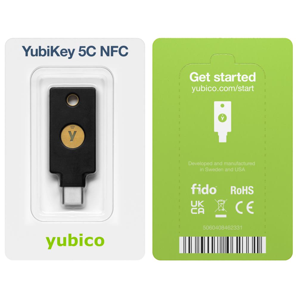 Yubico 8880001041 Yubikey 5C NFC Two-Factor Auth 2FA Security USB-C FIDO FIDO2