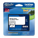 Brother TZE261 P-Touch 1-1/2"x26.2 BLACK on WHITE Laminated Label Tape Cartridge