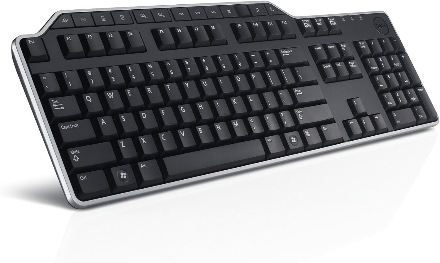 Dell KB522-BK-US 104-Key QWERTY Business Class Black Keyboard USB Hub Palm Rest