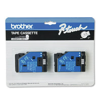 Brother TC20 1/2" P-Touch Thermal Tape Cartridge Water Grease Resistant 2/Order