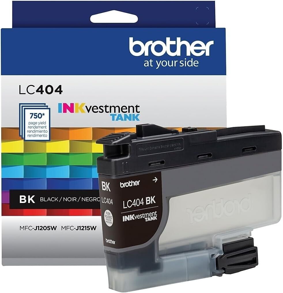 Brother INKvestment LC404BKS Standard Yield BLACK Ink Cartridge up to 750 Pages