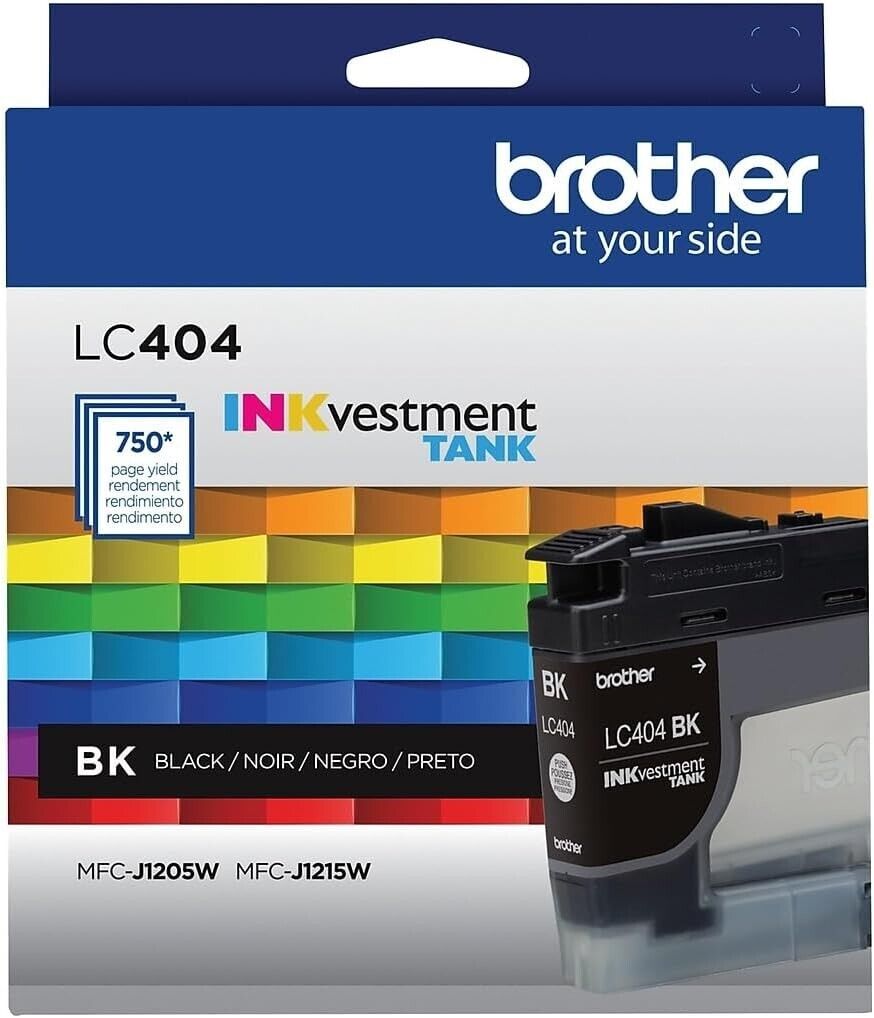 Brother INKvestment LC404BKS Standard Yield BLACK Ink Cartridge up to 750 Pages