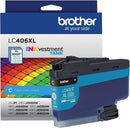 Brother INKvestment LC406XLCS High Yield CYAN Ink Cartridge up to 5000 Pages