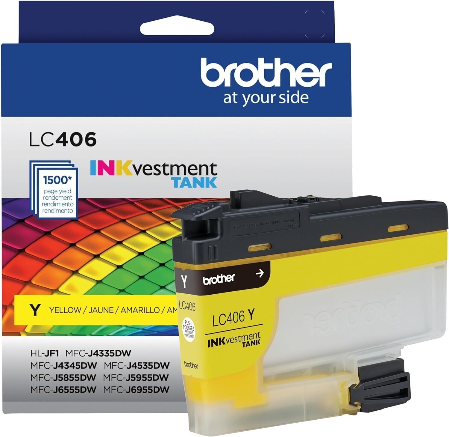 Brother INKvestment LC406YS Standard Yield YELLOW Ink Cartridge up to 1500 Pages