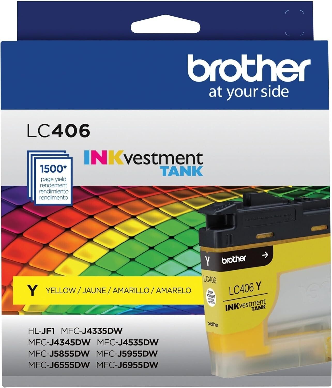 Brother INKvestment LC406YS Standard Yield YELLOW Ink Cartridge up to 1500 Pages