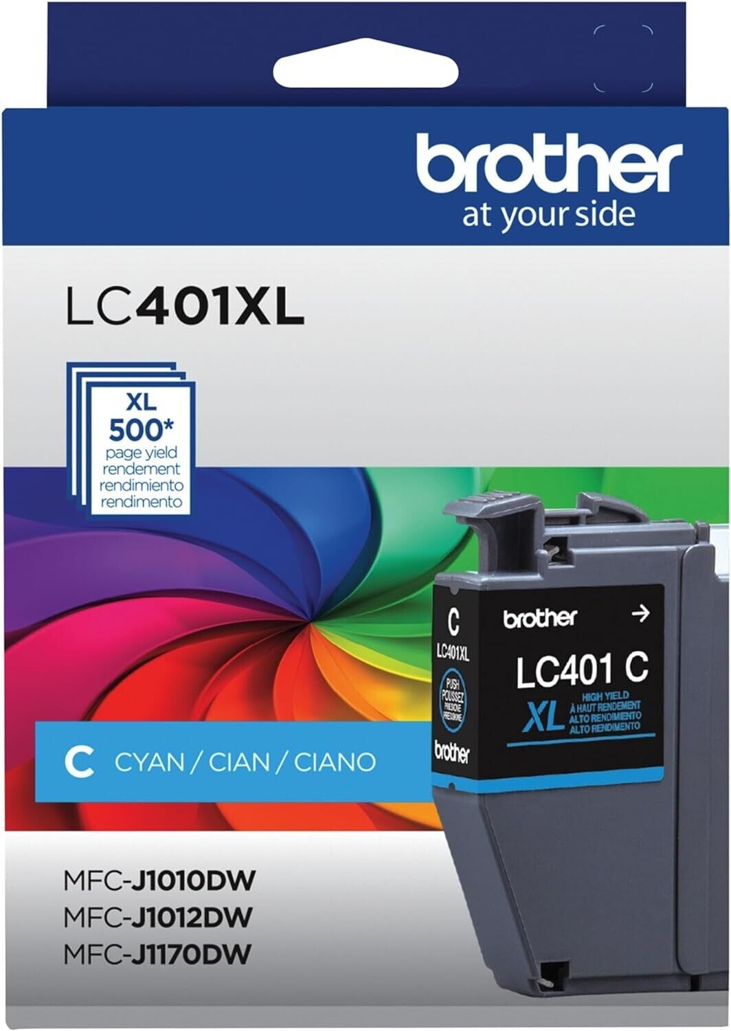 Brother Original LC401XLCS High Yield CYAN Ink Cartridge Single up to 500 Pages