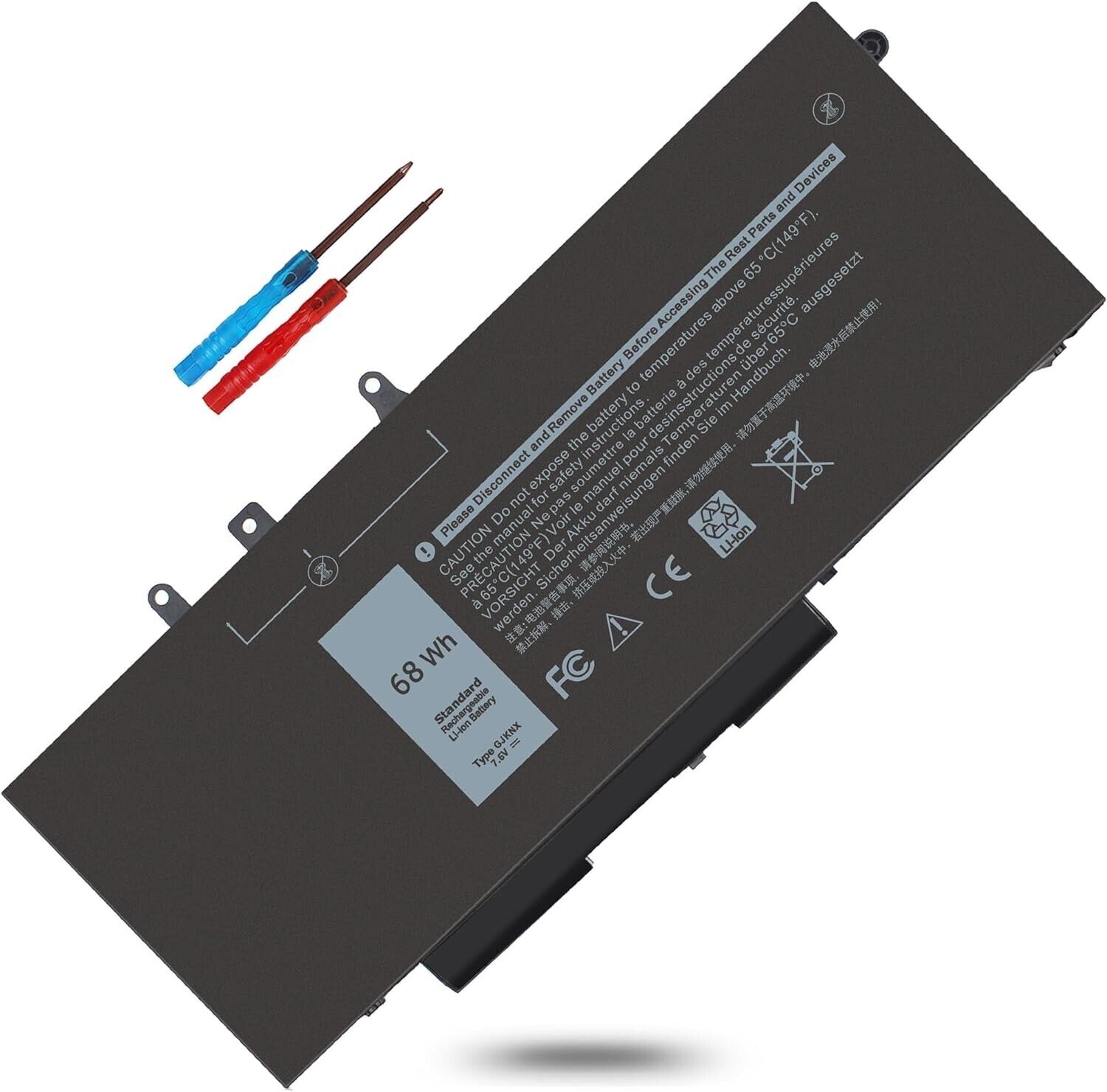 Dell 451-BBZG 7.6V DC 4-Cell 68 WHr LI-ION Battery 8800 mAh Latitude 52 54 55