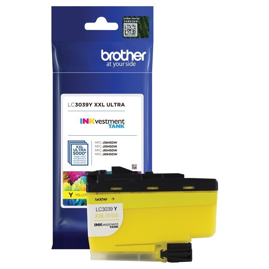 Brother INKvestment LC3039Y Ultra High Yield YELLOW Ink Cartridge to 5000 Pages