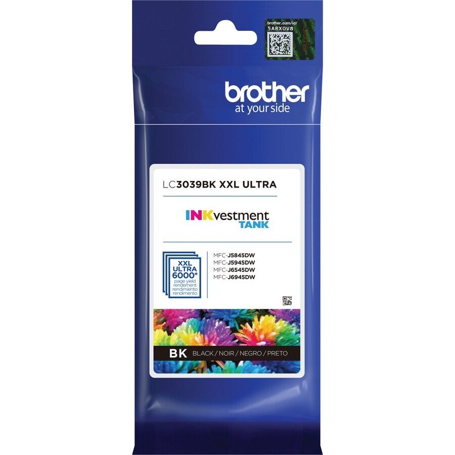 Brother INKvestment LC3039BK Ultra High Yield BLACK Ink Cartridge to 6000 Pages