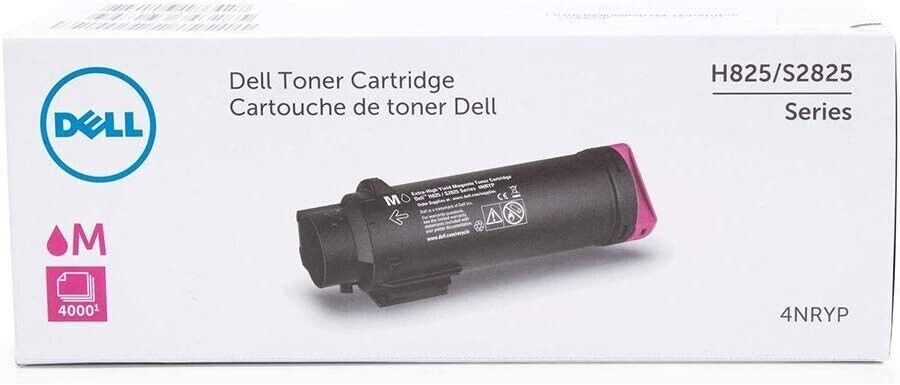 Dell 4NRYP Extra High Yield MAGENTA Toner Cartridge 4000 Pages for H825 S2825