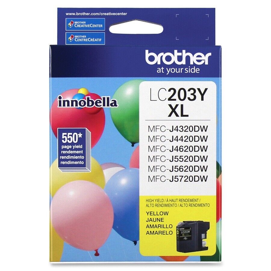 Brother Innobella LC203Y High Yield YELLOW Ink Cartridge up to 550 Pages