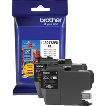 Brother INKvestment LC30172PK High Yield BLACK Ink Cartridge 550 Pages 2/Order