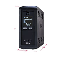 CyberPower CP850AVRLCD 5+4 Outlets Intelligent LCD Tower UPS System 850VA 510W