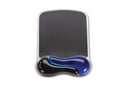 Kensington K62401AM Duo Gel Wave Mouse Pad Wrist Rest Soft Pillow Black Blue