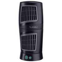 Lasko 4911 11"x5" Oscillating Twist Top Desktop Tower Fan 3 Speed GRAY BLACK