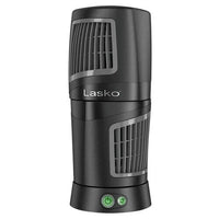 Lasko 4911 11"x5" Oscillating Twist Top Desktop Tower Fan 3 Speed GRAY BLACK