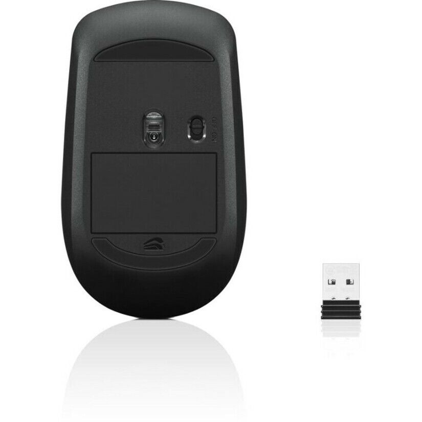Lenovo GY50R91293 400 Wireless Mouse 3 Buttons USB w Nano Receiver BLACK