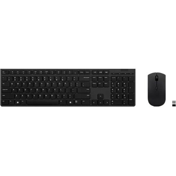 Lenovo 4X31K03931 Pro Wireless Rechargeable Keyboard Mouse RF BT 400 dpi 8 Btns