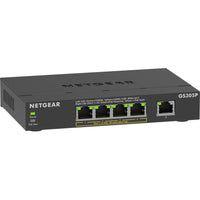 Netgear GS305P-300NAS 5 Gigabit Ethernet Port Unmanaged Switch 4x POE 63W Budget