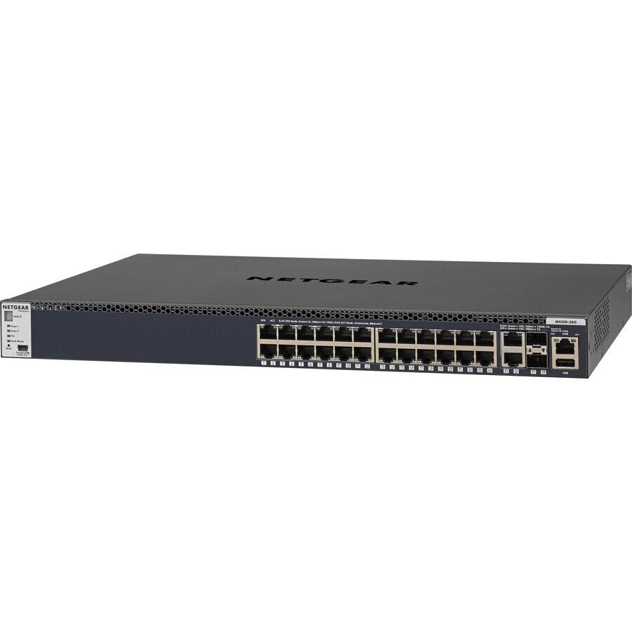 Netgear GSM4328S-100NES 24 Gigabit Managed Switch w 2x 10G 2x SFP+ 1U Rackable