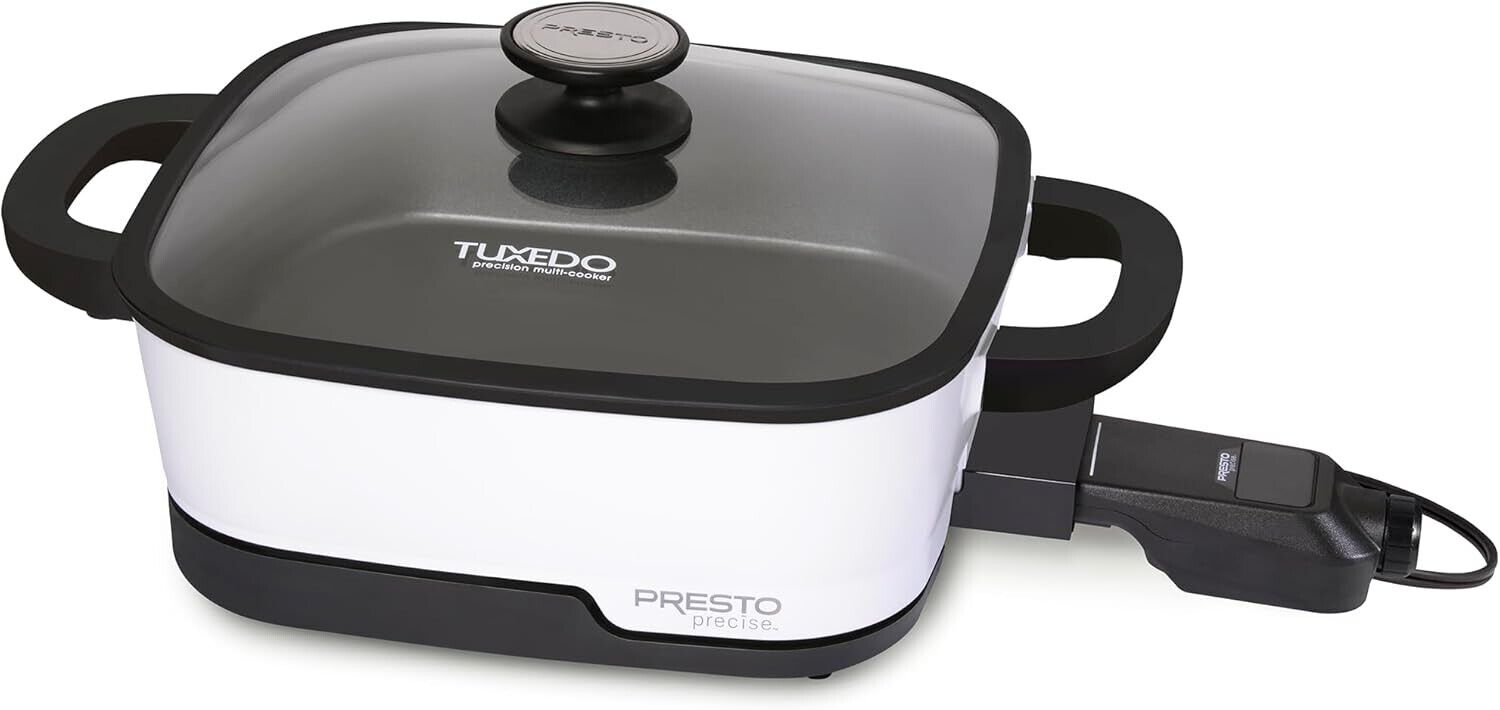 Presto 07118 Precise 12-Inch Tuxedo Digital Electric Skillet Multi-Cooker 400?F
